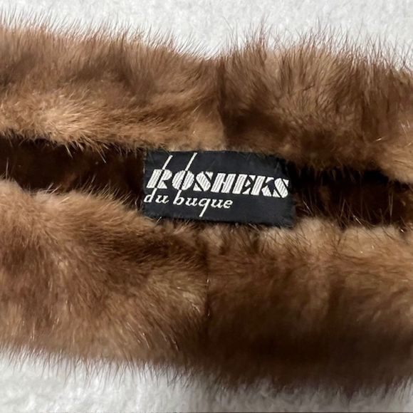 Vintage Rosheks du buque Womens Brown Mink Fur Wrap Scarf - Picture 10 of 11